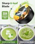 KOIOS 900W Smoothie Blender with Portable Bottles