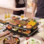 Electric Raclette Table Grill & Korean BBQ Griddle