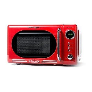 Nostalgia Retro Compact Microwave Oven - Red 700W