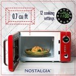 Nostalgia Retro Compact Microwave Oven - Red 700W