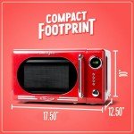 Nostalgia Retro Compact Microwave Oven - Red 700W