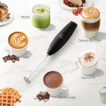 Zulay Kitchen Electric Milk Frother Wand - Black