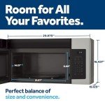 GE 1.8 Cu. Ft Black Over-the-Range Microwave