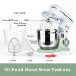 5QT Stand Mixer with Two Bowls and Attachments