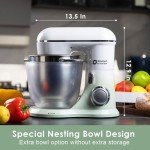 5QT Stand Mixer with Two Bowls and Attachments