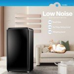 Kismile Retro Mini Fridge with Freezer - Black