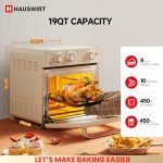 HAUSWIRT Retro Air Fryer Toaster Oven Combo