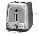 Oster 2-Slice Stainless Steel Toaster with Advanced Toast Technology