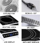 1800W Commercial Induction Cooktop with LCD Screen