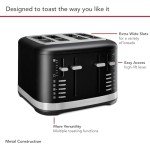 KitchenAid Matte Black 4-Slice Toaster