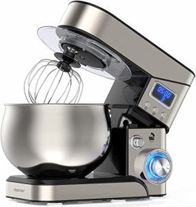 Stainless Steel 5.3-QT Stand Mixer with LCD Display