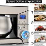 Stainless Steel 5.3-QT Stand Mixer with LCD Display