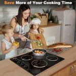 Cooksir 24" 4-Burner Electric Cooktop - 6000W