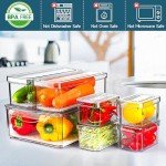 NISILIN 14-Pack Clear Fridge Organizer Bins
