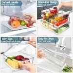 NISILIN 14-Pack Clear Fridge Organizer Bins
