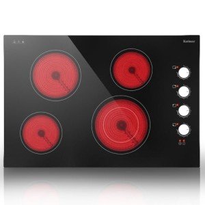 30-Inch Electric Cooktop with 4 Burners