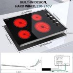 30-Inch Electric Cooktop with 4 Burners