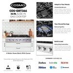 COSMO 36-Inch Gas Cooktop with 6 Burners