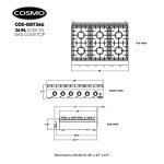 COSMO 36-Inch Gas Cooktop with 6 Burners