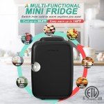 CROWNFUL 4L Portable Mini Fridge - Black