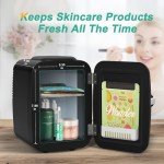 CROWNFUL 4L Portable Mini Fridge - Black