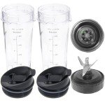 Ninja Blender Cups and Blade Assembly Set
