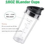 Ninja Blender Cups and Blade Assembly Set