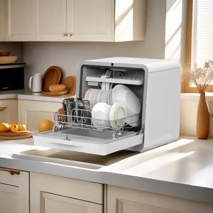 Cobuy Compact Countertop Portable Dishwasher with 7 Programs