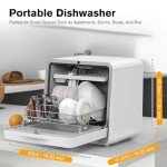 Cobuy Compact Countertop Portable Dishwasher with 7 Programs