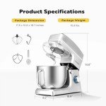 VIVOHOME 7.5qt 660W Tilt-Head Stand Mixer