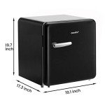 COMFEE Retro 1.6 Cu Ft Refrigerator - Black
