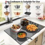 Karinear 30" 4-Burner Electric Cooktop with Knob Control