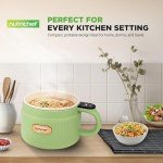 NutriChef 1.6 QT Electric Rice Cooker & Lunch Maker