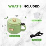 NutriChef 1.6 QT Electric Rice Cooker & Lunch Maker