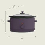 Bella 6.0 Qt Slow Cooker with Ceramic Coating