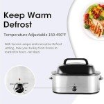 Sunvivi 24 Quart Electric Roaster with Lid