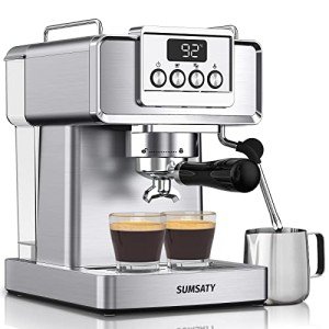 SUMSATY Stainless Steel Espresso Machine with Frother