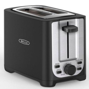 BELLA 2 Slice Auto Shut Off Toaster - Black