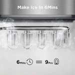 Silonn Stainless Steel Countertop Ice Maker Machine