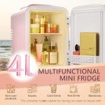 EUHOMY 4L Mini Fridge for Skincare & Beverages