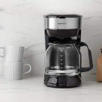 12-Cup Black & Stainless Steel Coffee Maker