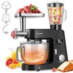 VIVOHOME 9-in-1 Stand Mixer with Timer and Attachments