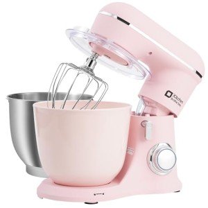 Rose Pink Stand Mixer with 2 Bowls & Attachments