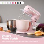 Rose Pink Stand Mixer with 2 Bowls & Attachments