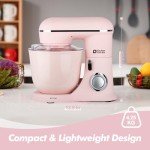 Rose Pink Stand Mixer with 2 Bowls & Attachments