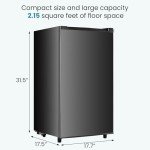 OLIXIS X98AB Compact Mini Fridge with Freezer