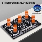 30 Inch Stainless Steel Gas Cooktop with 5 Burners