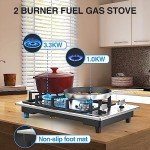 12-Inch 2-Burner Portable Gas Cooktop