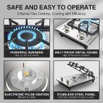 12-Inch 2-Burner Portable Gas Cooktop