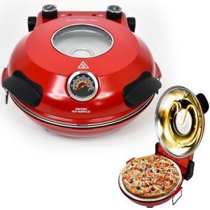 Electric Pizza Oven with Ceramic Stone and Timer